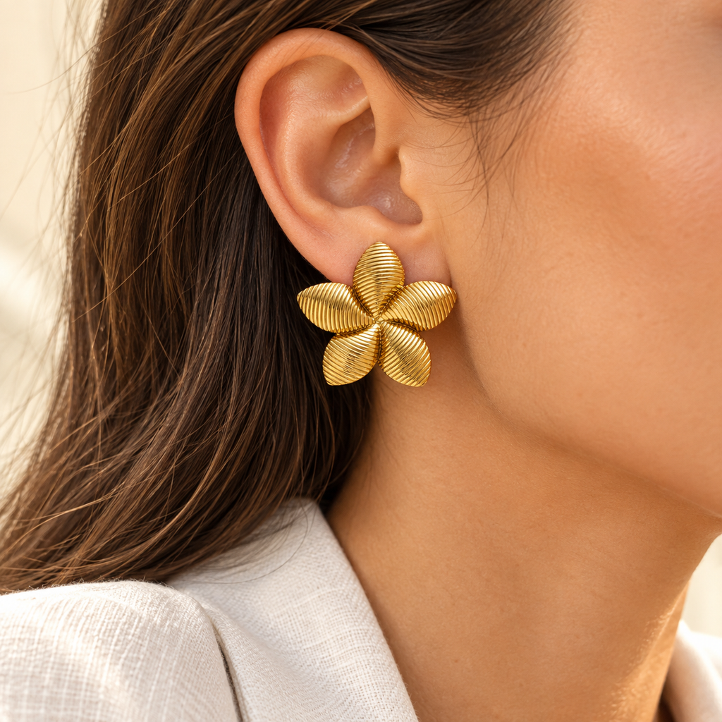 Azahar — Aretes dorados ✨