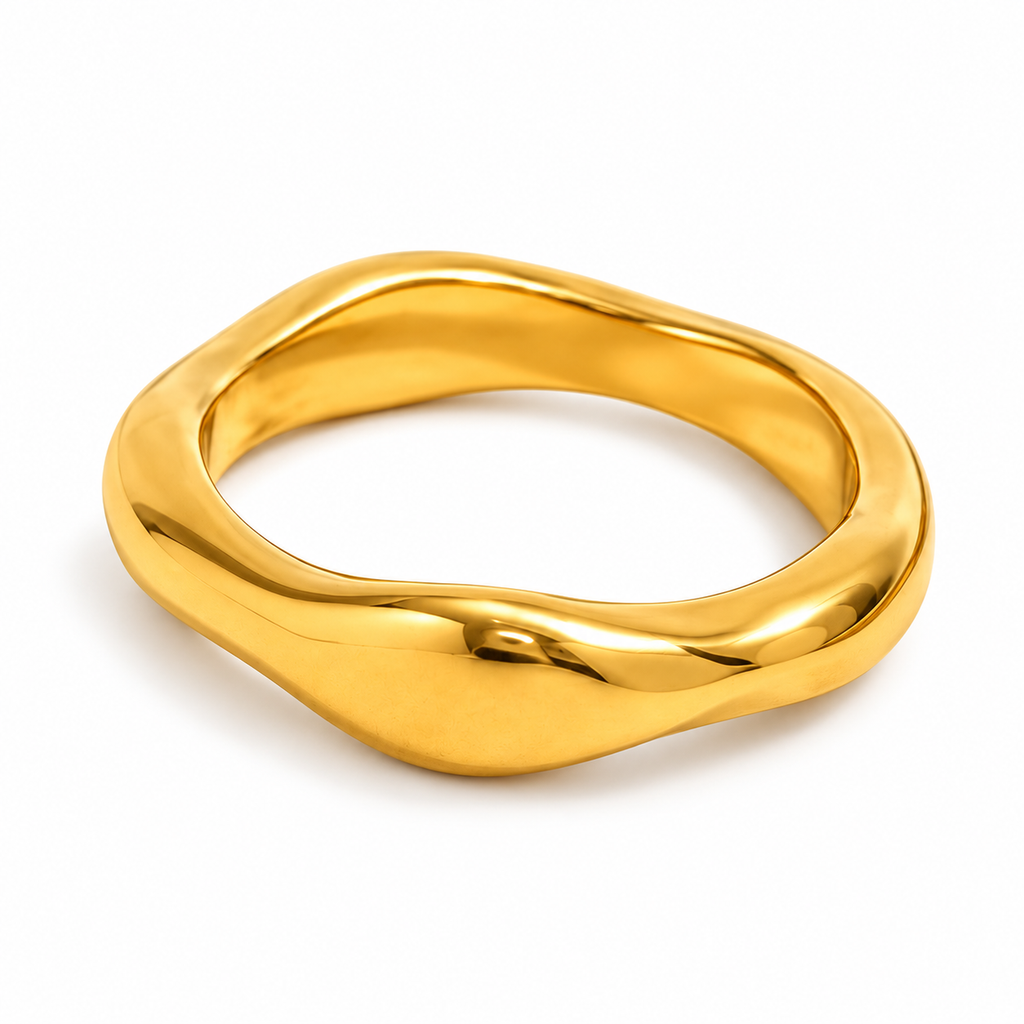 Ola | Anillo dorado de MarElla