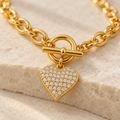 Liora — Conjunto dorado con corazones