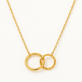 Lía — Collar dorado de aros entrelazados