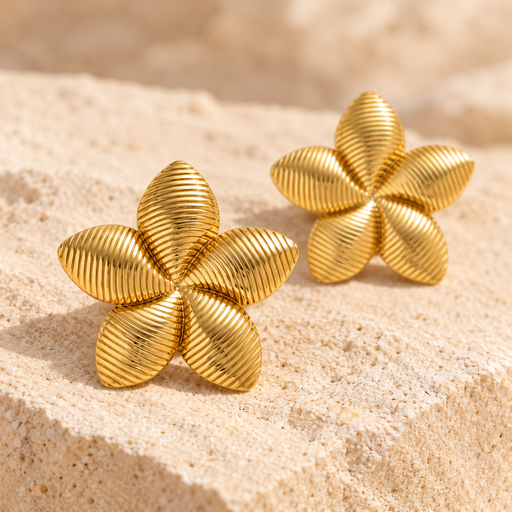 Azahar — Aretes dorados ✨