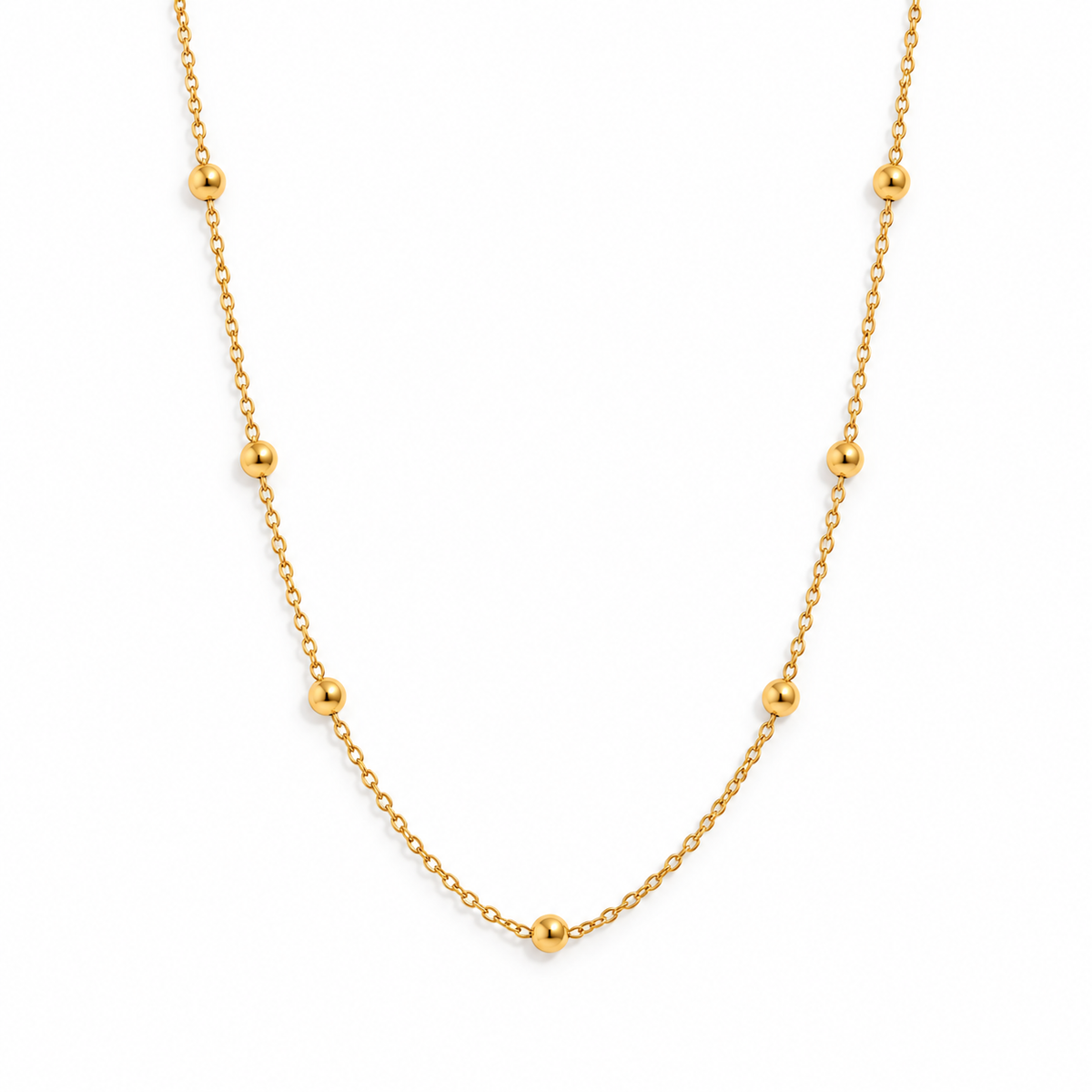 Elia — Collar dorado de pequeñas esferas