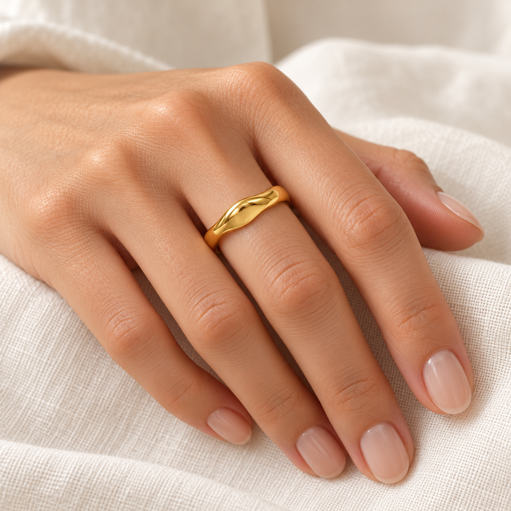 Ola | Anillo dorado de MarElla