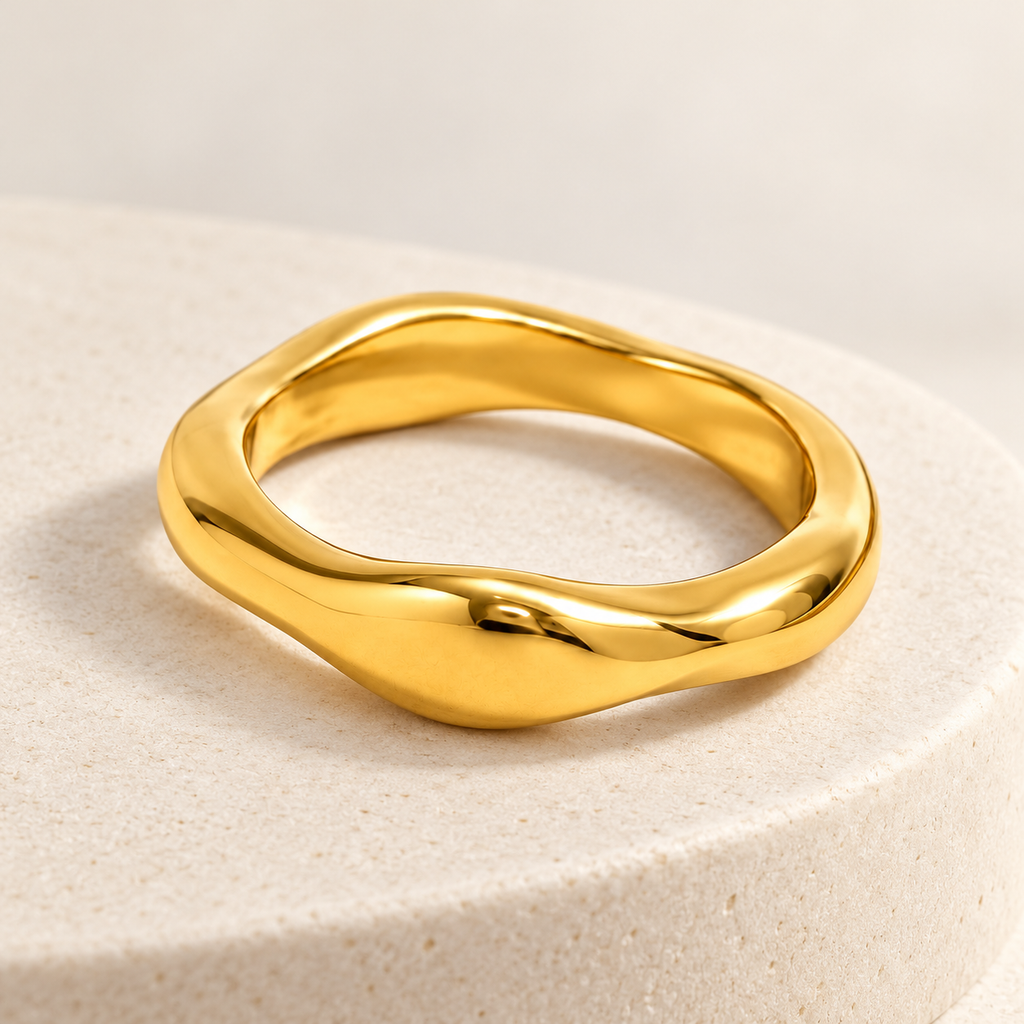 Ola | Anillo dorado de MarElla
